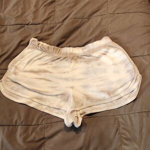 Women's Pink Pajama shorts, size xl, gray and white tie dye
